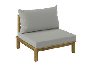 Ambia Garden Loungemittelteil, Akazie, Greige, Holz, Akazie, Schichtholz, teilmassiv, Füllung: Polyester, 75x59x75 cm, erweiterbar, Loungemöbel