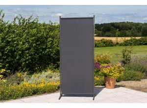 Sichtschutz Textil Silber/Grau