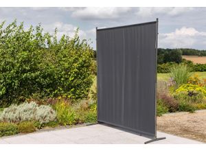 Sichtschutz Textil Silber/Grau