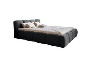 Boxxx Polsterbett, Schwarz, Holz, Metall,