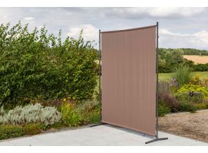 Sichtschutz Textil Silber/Taupe