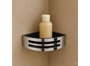 AquaCraft 400 Eckduschkorb 40000101-00 Einsatz schwarz herausnehmbar, chrom