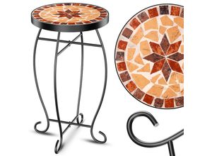 KESSER® Mosaiktisch Bistrotisch Blumenhocker Rund