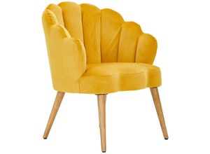 Mid.you Sessel, Gelb, Ecru, Holz,