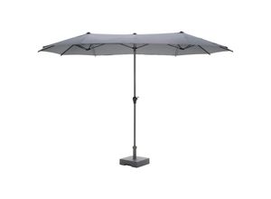 Ambia Garden Doppelsonnenschirm, Anthrazit, Textil,