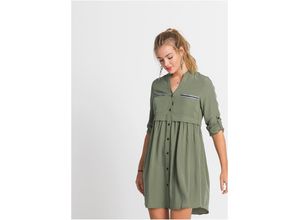 bonprix Kurzes Hemdblusenkleid, grün, Gr.36,