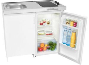 Exquisit Mini-Küche KK1085 mit Glaskeramik-Kochfeld,