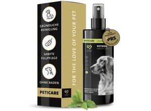 Peticare natürliches Trocken-Shampoo für Hunde, stressfreie Wäsche ohne Wasser