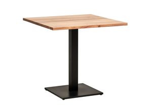 Livetastic Bistrotisch, Schwarz, Akazie, Holz,