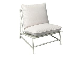 Ambia Garden Loungesessel, Hellgrau, Metall, Textil, Füllung: Polyester, Rundrohr, 70x76x87 cm, UV-beständig, Loungemöbel, Loungesessel