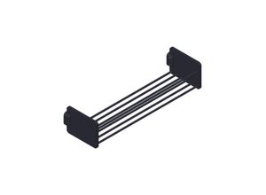 Giese Duschkorb 11226-14 90 x 125 x 426 mm, lang , schwarz matt