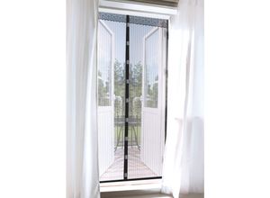 EASYmaxx Moskitonetz Magic Klick mit Magnetverschluß - schwarz 90 x 210 cm