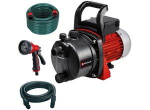 Gartenpumpe EINHELL "GC-GP 6538 Set/I", rot, Pumpen, 3.800 l/h max.,mit 4m Saugschlauch, 20m Gartenschlauch, Sprühpistole