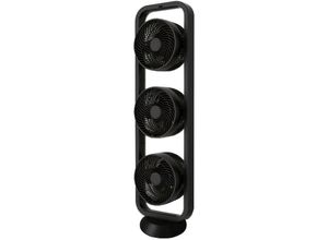 Standventilator SONNENKÖNIG "Vind 3 schwarz, Leistung 105W, Fernbedienung, Touch-Funktion", schwarz, B:28cm H:99cm T:24cm, Ventilatoren, 3 Geschwindigkeitsmodi. Oszillation horizontal und vertikal, 7h Timer