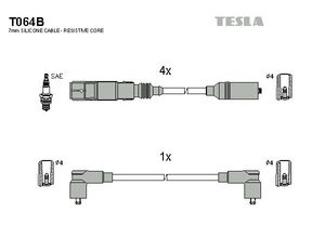 Tesla Zündleitungssatz t064b für VW