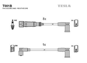 Tesla Zündleitungssatz t001b für Mercedes