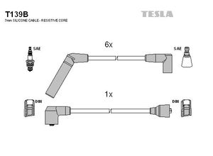 Tesla Zündleitungssatz t139b für Chrysler