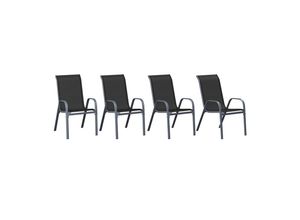 Ambia Garden Gartensessel-Set, Anthrazit, Schwarz,