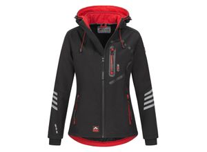 Arctic Seven Damen Softshelljacke Schwarz-Rot