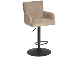 Livetastic Barhocker, Grau, Schwarz, Metall,