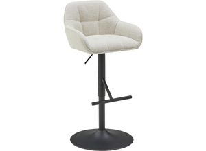 Livetastic Barhocker, Schwarz, Beige, Metall,