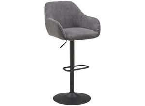 Livetastic Barhocker, Grau, Schwarz, Metall,