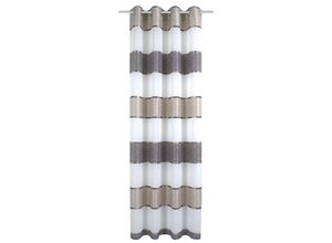 Ösenschal Walter, Grau, Taupe, Textil,