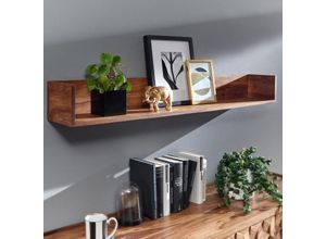 Wandregal FineBuy Hängeregal Holz Massiv