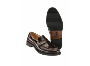 Mey & Edlich Herren Klassischer Penny-Loafer Braun Kalbleder