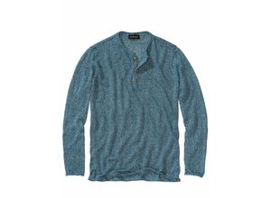 Mey & Edlich Herren Stadtbrise-Henley Blau 100 % Leinen