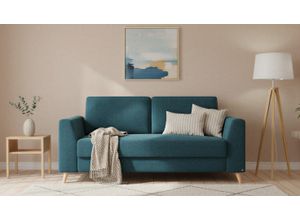 BRUNO Schlafsofa 160cm in Petrol