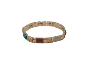 Steuer Modeschmuck Armband Echtstein mehrfarbig