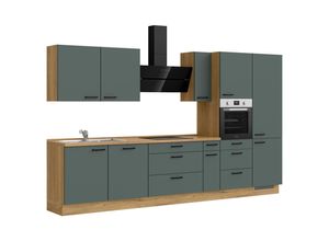 Nobilia Küchenleerblock Easytouch, Eiche, Dunkelgrün,