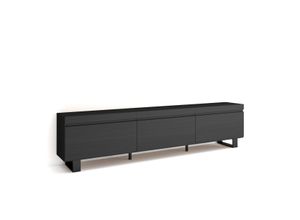 LOWBOARD, Tv-Schrank, Schwarz, 240/35/57cm