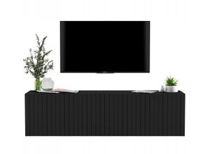 TV-SCHRANK Elpis Schwarz Matt Glamour