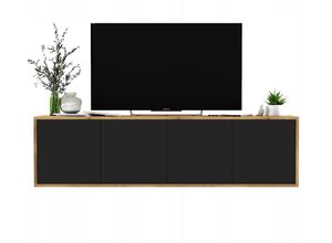 TV-SCHRANK Apollo2 Eiche wotan Schwarz