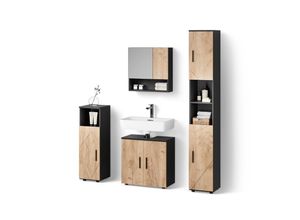 BADMÖBEL-SET Ronco Goldkraft Eiche/Anthrazit 4