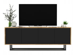 TV-SCHRANK Apollo2 Eiche wotan Schwarz