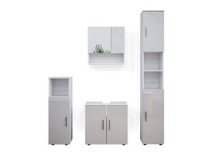 BADMÖBEL-SET Ronco Weiß Hochglanz 4