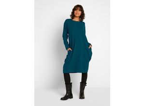 bonprix Jerseykleid in O-Shape, petrol,