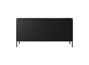 Selsey Sideboard, Schwarz, Metall, 150x77x35