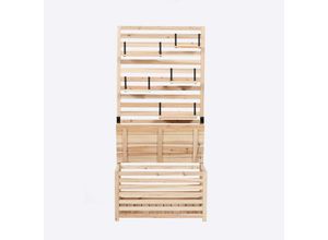 Home Deluxe Sichtschutz-Bank, Braun, Holz,