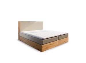 Masseno Boxbett, Creme, Holz, H2