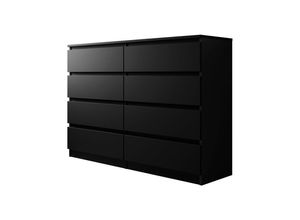 Mirjan24 Kommode, Schwarz, Holzwerkstoff, 8