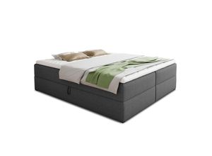 Sofnet Boxbett, Dunkelgrau, Textil, H3,