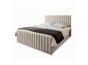 Masseno Boxbett, Beige, Holz, 180x200