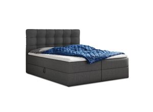 Sofnet Boxbett, Dunkelgrau, Textil, H3,