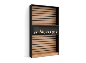 Skraut Home Regal, Eiche, Schwarz,