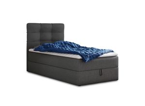 Sofnet Boxbett, Dunkelgrau, Textil, H3,