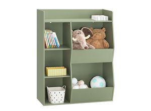 SoBuy Kinderregal, Grün, Holzwerkstoff, 80x104x34